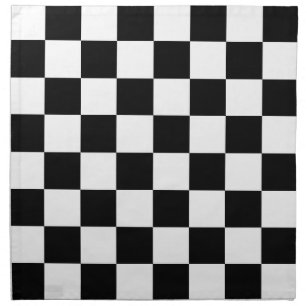 Black and White Checker Cloth Napkin