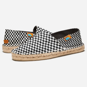 Black and White Checker Espadrilles
