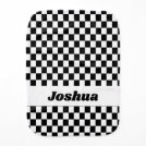 Black and White Checker Flag Burp Cloth Black and White Checker Flag Burp Cloth