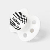 Black and White Checker Flag Pacifier | Zazzle