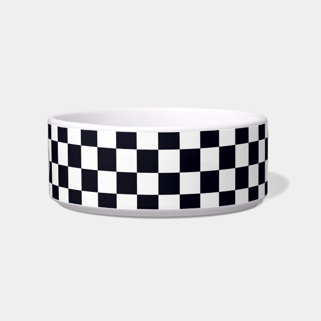 Black and White Checker Pattern Bowl (Right)