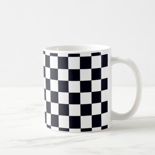 Black and White Checker Pattern Coffee Mug