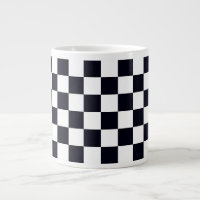 Check Checkered Checkerboard Geometric Black And White Pattern Water Bottle