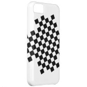 Black and White Checker Pattern iPhone Case (Back/Right)