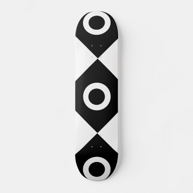 Black and white checker pattern skateboard (Front)