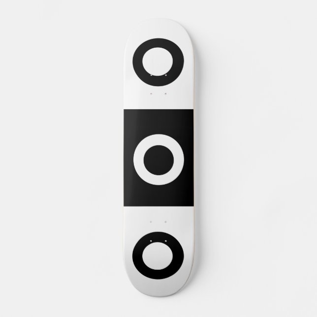 Black and white checker pattern skateboard (Front)