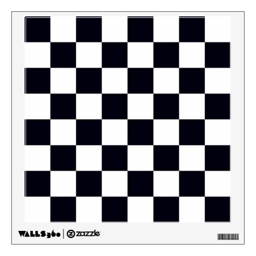 Black and White Checker Pattern Wall Sticker