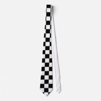 Black And White Checker Patterns Neck Tie by eatlovepray at Zazzle