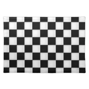 Black and White Checker patterns Placemat