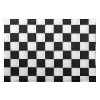 Black And White Checker Patterns Placemat by weddingsNthings at Zazzle