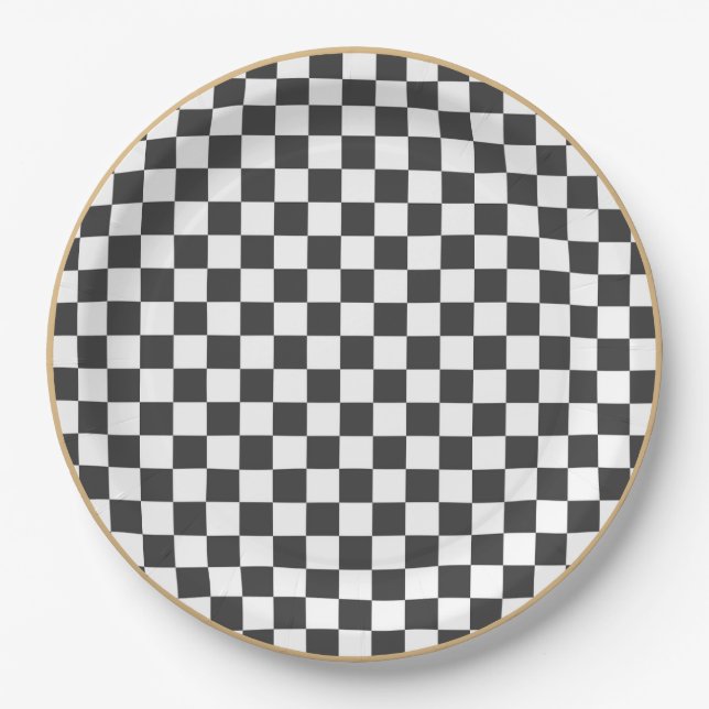 Black and White Checker Plate (Front)