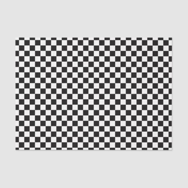 Black and White Checkerboard All Occasion Tissue Paper (Front)