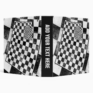 Black And White Checkerboard Binder