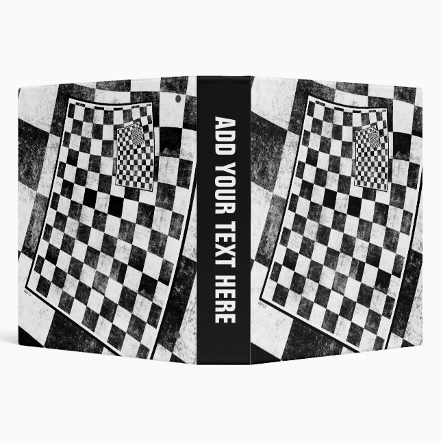 Black And White Checkerboard Binder (Background)