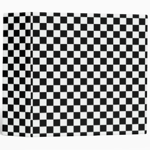 Black and White Checkerboard Binder