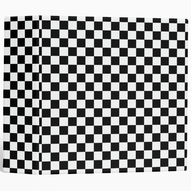 Black and White Checkerboard Binder (Front/Spine)