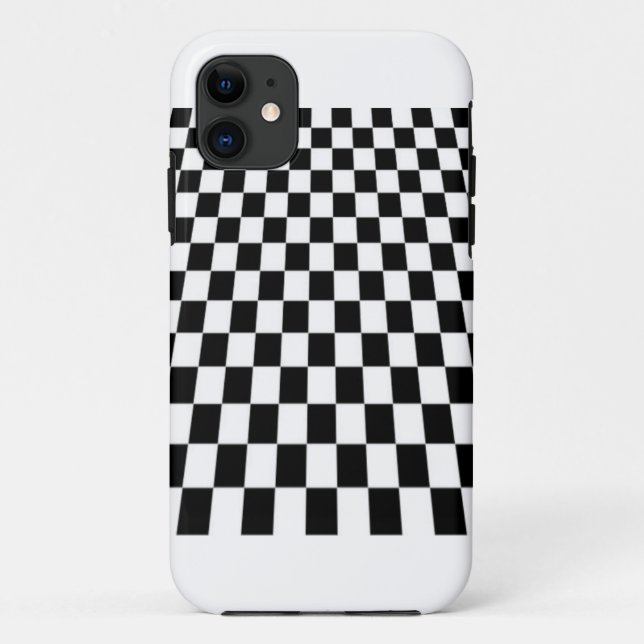 black and white checkerboard Case-Mate iPhone case (Back)
