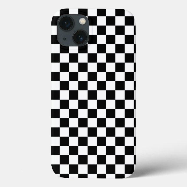 Black and White Checkerboard Case-Mate iPhone Case (Back)