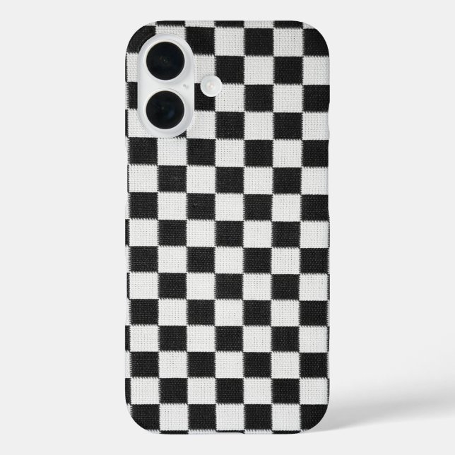 Black and white checkerboard Case-Mate iPhone case (Back)