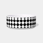 Black And White Checkerboard Checkered Flag Design Bowl<br><div class="desc">Pet Food And Beverage Eating And Drinking Bowl For Cats And Dogs printed with Black And White Checkerboard Checkered Flag Design graphic art illustration and select products collection by TheFabricSeal print on demand shop at Zazzle.com #ZazzleMade https://www.zazzle.com/store/thefabricseal TheFabricSeal©️Original. Cool simple black and white check checkered checkerboard repeating pattern is made...</div>