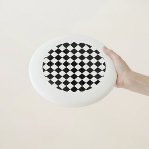 Black And White Checkerboard Checkered Flag Design Wham-O Frisbee