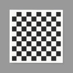 Black and White Checkerboard Checkered Flag Napkins