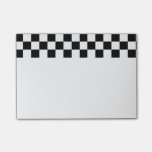 Black and White Checkerboard Checkered Flag Post-it Notes