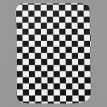 Black and White Checkerboard Checkered Flag Stroller Blanket