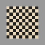 Black and White Checkerboard Checkered Flag Wood Wall Art