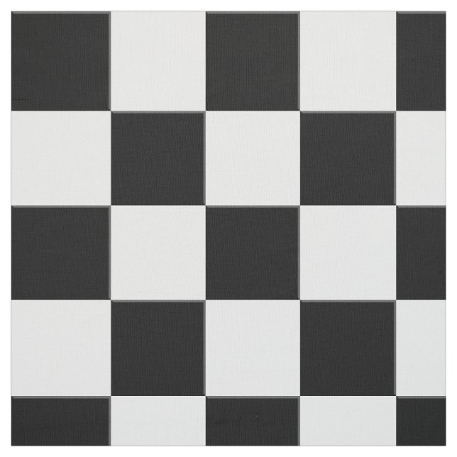 Black and White Checkerboard Edge Illusion Fabric (Swatch)