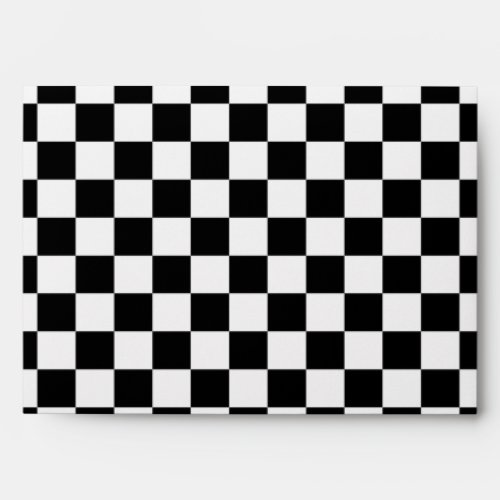 Black and White Checkerboard Envelope