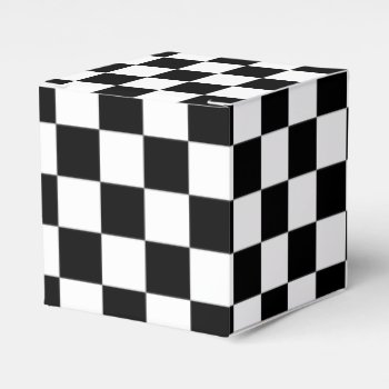 Black And White Checkerboard Favor Boxes by DavidsZazzle at Zazzle