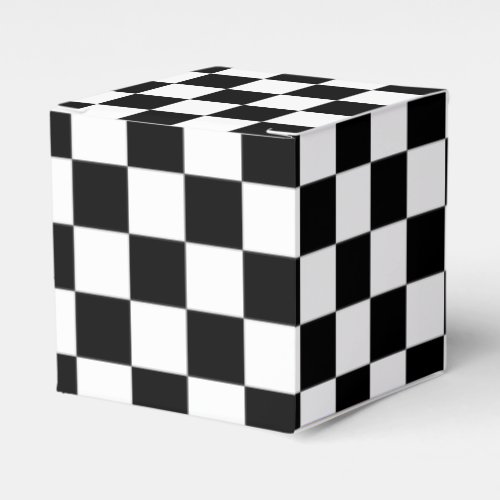Black and White Checkerboard Favor Boxes