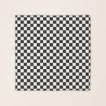 Black and White Checkerboard Jockey Silks Scarf<br><div class="desc">An elegant black and white checkerboard scarf or wrap to complement your derby day outfit for a stylish day at the races or a horse racing derby party. This black checkered print is inspired by classic jockey silk You can customize the colors in the design tool for perfect coordination with...</div>