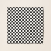 Black and White Checkerboard Jockey Silks