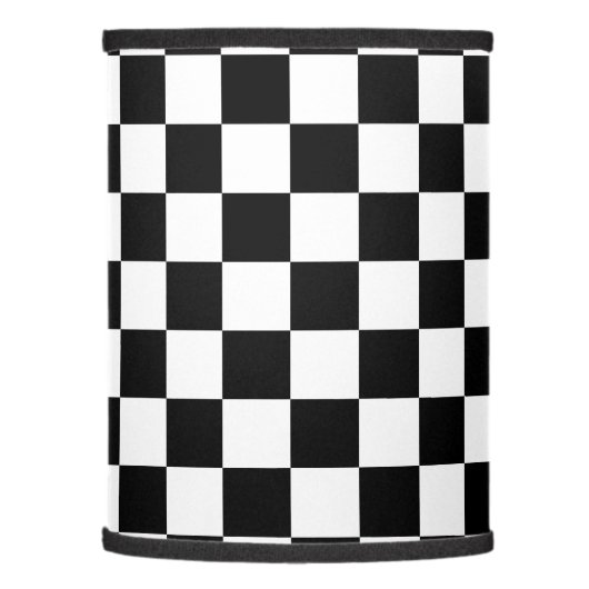 Black and White Checkerboard Lamp Shade (Left)
