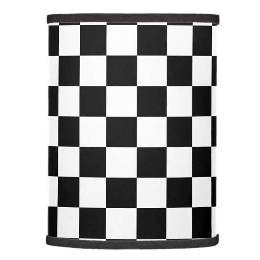 Black and White Checkerboard Lamp Shade (Right)