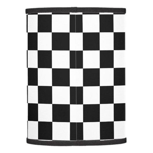Black and White Checkerboard Lamp Shade (Back)