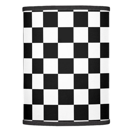 Black and White Checkerboard Lamp Shade (Front)