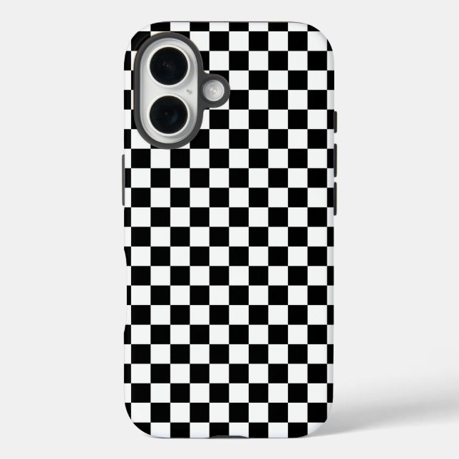 Black and white checkerboard pattern  Case-Mate iPhone case (Back)