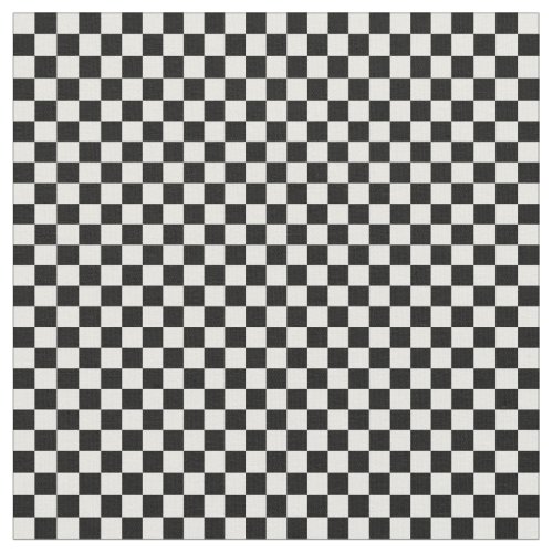 Black and White Checkerboard Pattern Fabric