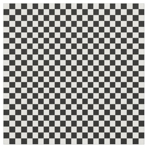 Black and White Checkerboard Pattern Fabric