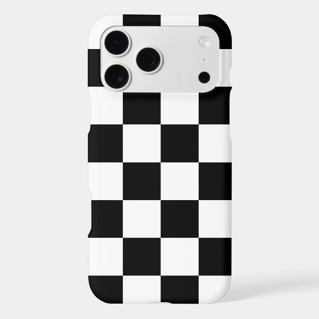 Black and White Checkerboard Pattern  iPhone Case (Back)