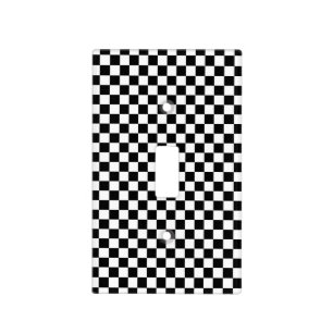 Black and white checkerboard pattern  light switch cover