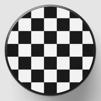 Black and White Checkerboard Pattern  Mini Candle Favors