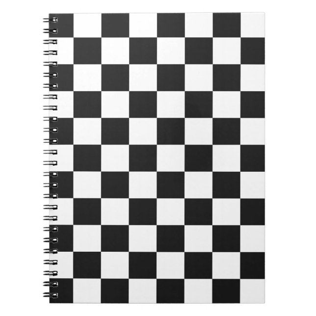 Black and white checkerboard pattern notebook (Front)