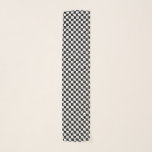 Black and White Checkerboard Pattern Scarf<br><div class="desc">Add fun flair to your wardrobe,  with this Black and White Checkerboard Scarf!</div>