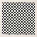 Black and white checkerboard pattern  scarf<br><div class="desc">Black and white checkerboard pattern with evenly spaced,  alternating squares. The design creates a classic,  symmetrical look commonly seen in chessboards.</div>
