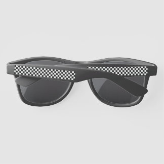 Black and White Checkerboard Pattern Sunglasses