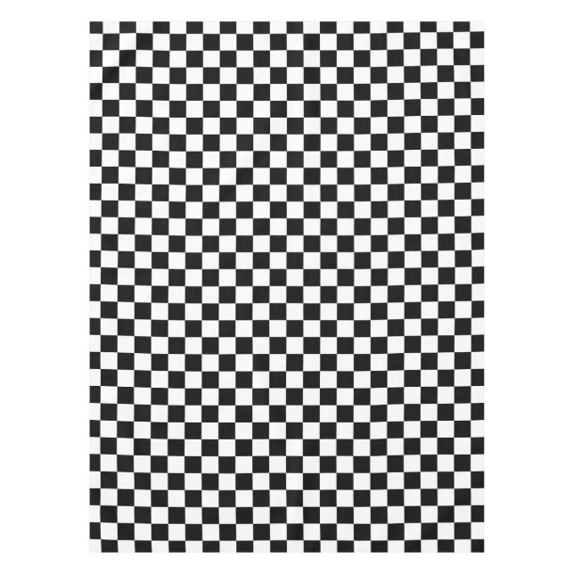 Black and white checkerboard pattern  tablecloth (Front)